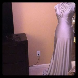 Silver never worn evening gown/ special occasion.